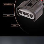 4-PIN Auto Ignition Coil Connector Wire Harness Plug 2.2mm Female Connector For Toyota Lexus 7283-7449-30/90980-11885