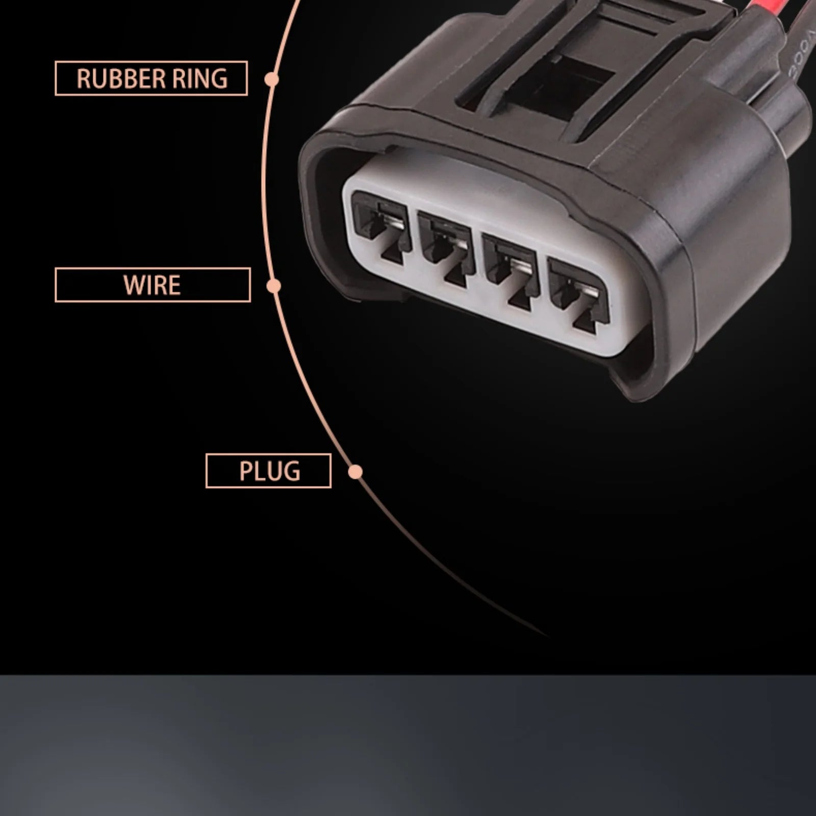 4-PIN Auto Ignition Coil Connector Wire Harness Plug 2.2mm Female Connector For Toyota Lexus 7283-7449-30/90980-11885