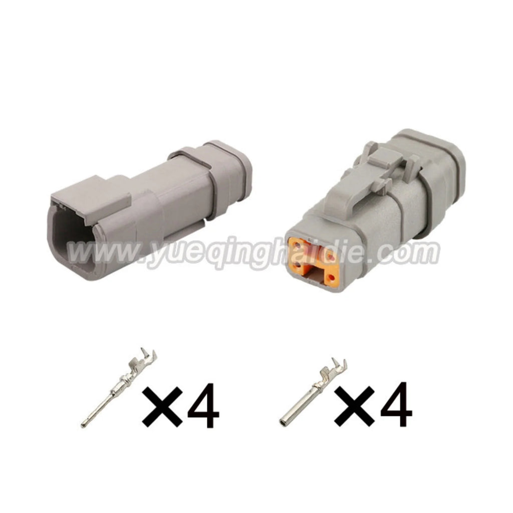 Deutsch DTM 2/3/4/6/8/12Pin Connector Waterproof 1mm Male Female Connectors Wiring Harness Cable Plug DTM06 DTM04 20-24AWG