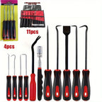 11Pcs Oil Seal O-Ring Gasket Remover Hand Tools with Bag Car Auto Pick Hook Puller Remover Tire Stone Cleaning Maintenance Amagi