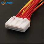 12555 is suitable for Toyota multimedia CD host, AV microphone, AUX handbrake, reversing cable plug, 28-pin plug-in
