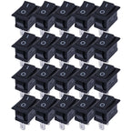 20/5Pcs Push Button Switch 21x15mm SPST 2Pin 6A 250V KCD11 Snap-in on/Off Rocker Switch 21MM*15MM Black Red and White