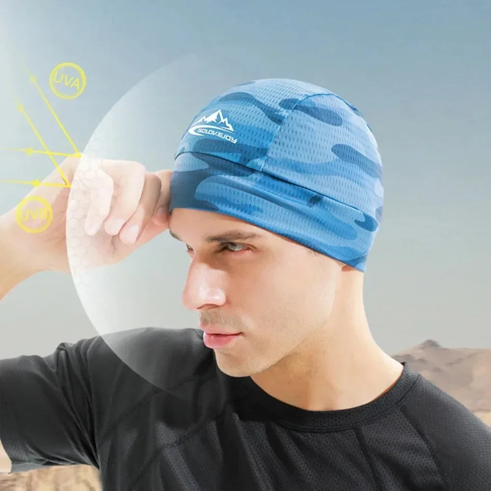 Quick-Dry & Anti-UV Unisex Cycling Cap: Cooling, Sweat-Wicking Helmet Liner for All Outdoor Sports, Easy-Care Fabric Motorcycle