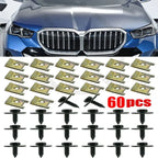 60pc U-Shape Metal Nut/Screw Washers for BMW E46 E92 E90 F10 Car Fender Bumper Cross Head Screws Engine Guard Clip Chassis Sheet