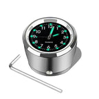 Universal 7/8 "Waterproof Chrome Motorcycle Bike Handlebar Mount Quartz Clock Watch Aluminum Luminous Clock Moto Black Amagi