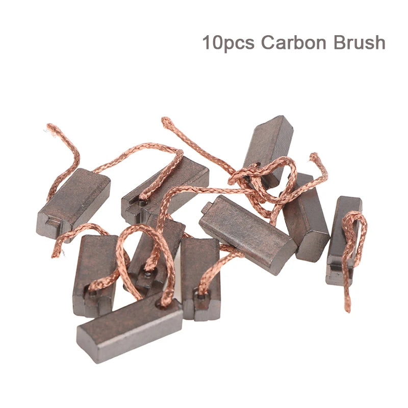 High Quality 10Pcs 5*7*19mm Copper Electric Generator Carbon Brushes Car Alternator Power Tools Car Regulator Low Copper