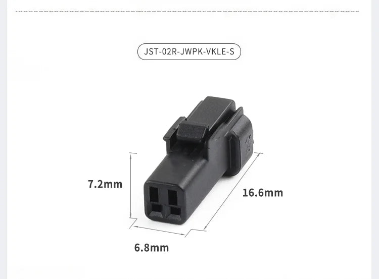 1 Set 2 3 4 6 8 Pin JST Miniature Small Current Rearview Mirror Black Electrical Connectors Wire Harness Plug for Motorcycle