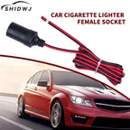 New 12V 24V Cigarette Lighter with 30cm Cable Wire Cord Power Supply Socket 15A Male Plug Adapter Auto Connector Outlet Charger