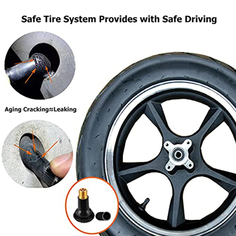 62PCS Stem Puller Installer Tool Kit Tire Valve Stem Puller Set EPDM Snap-in Tire Valve Stem With Valve Core Remover Valve Tool
