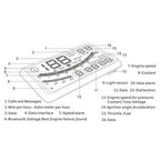 Digital HUD Speedometer Performance LCD Display HUD Display Car General OBD2 Driving Computer Car Speed Reflective Car Display