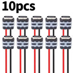 Waterproof USB-C Female Socket – 2-Pin 3A Black Wire Fast Charging Connector 6–12cm