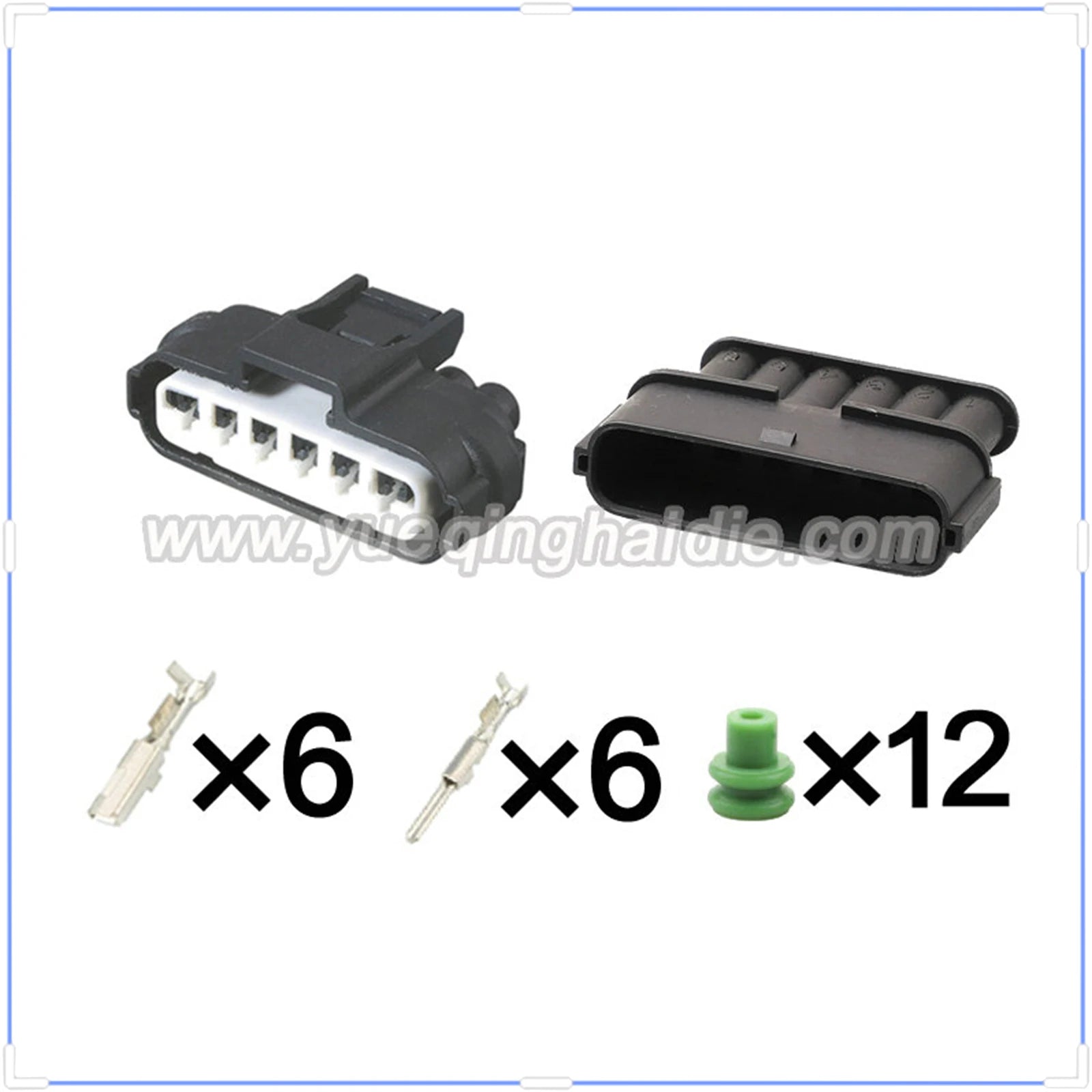 6 Pin Connector Waterproof 2.2mm Male Female Connector Automotive AC Assembly Wire Harness Cable Plug for Toyota 7283-1968-30