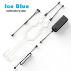 4 Flashing Motorcycle Bike Helmet LED Cold Light Strip EL Sticker Waterproof Warning Lights Motorcycle Night Riding Accessories