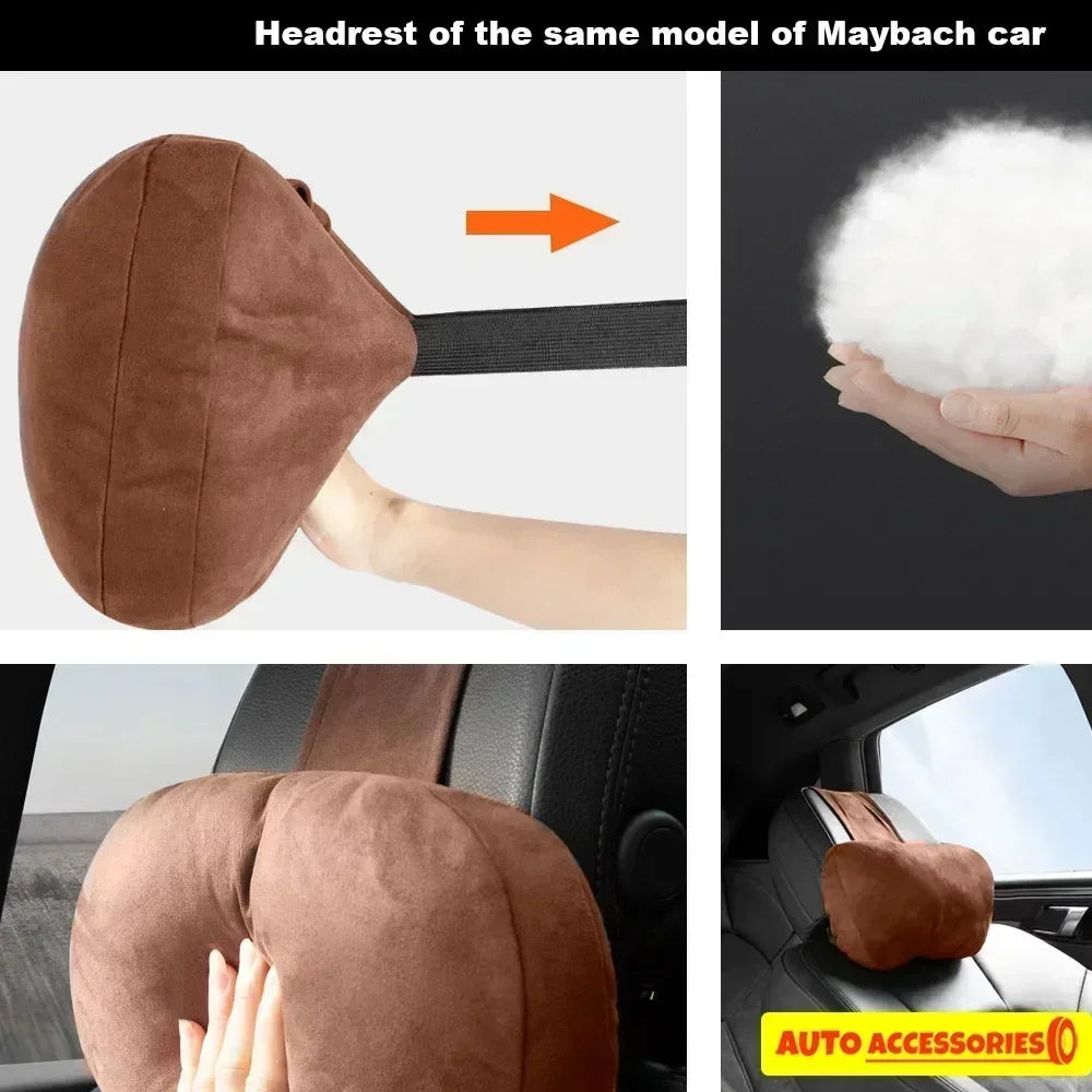 High Quality Car Headrest Neck Support Seat Design S Class Soft Universal Adjustable Car Pillow Neck Cushion Amagi
