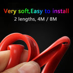 4M / 8M Car Grilles Decoration Strips Auto Wheel Protector Car-styling Accessories Wheel Sticker Tire Rim Strip Chrome Tape Good