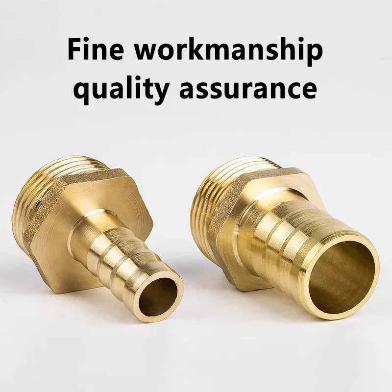 Brass Hose Barb to BSP Thread Connector, 1/4 3/8 1/2 Inch Male or Female Pipe Fitting Reducer for Air Water Fuel Line