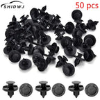 50Pcs Car Fastener fit 8mm Dia Hole Black Push Retainer Rivets Clips for Automobile Door Bumper Fender Cover Trim Clip Wholesale