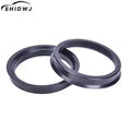 1 Set 4 Hub Centric Rings Car Wheel Bore Center Collar 66.6-57.1mm For Cars ID 57.1-mm Black
