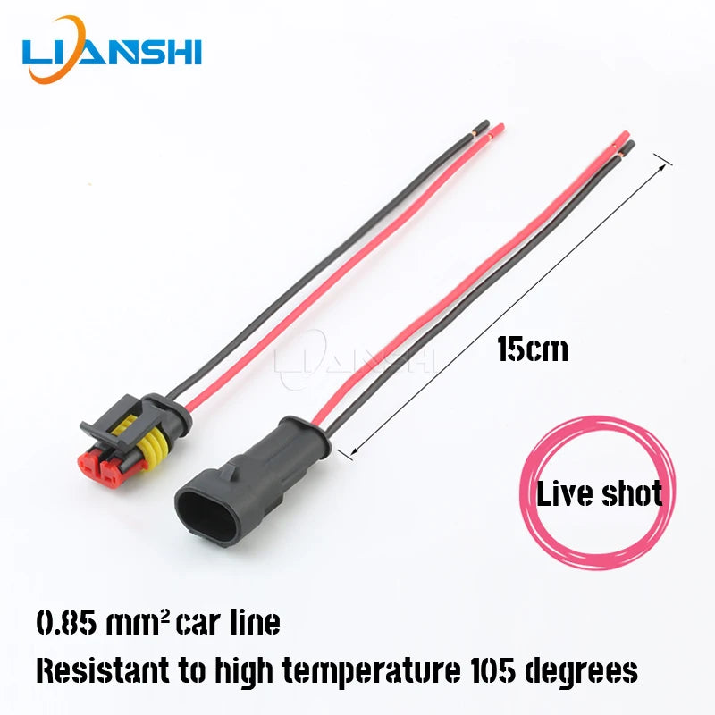 5set 282104-1 282080-1 Automotive waterproof connector 2p AMP connector DJ7021-1.5-11/21