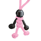 Handmade Building Block Keychain Biker Helmet Pendant Bag Rope Braided Paracord Backpack Doll Hanging Buddy Pendan Amagi
