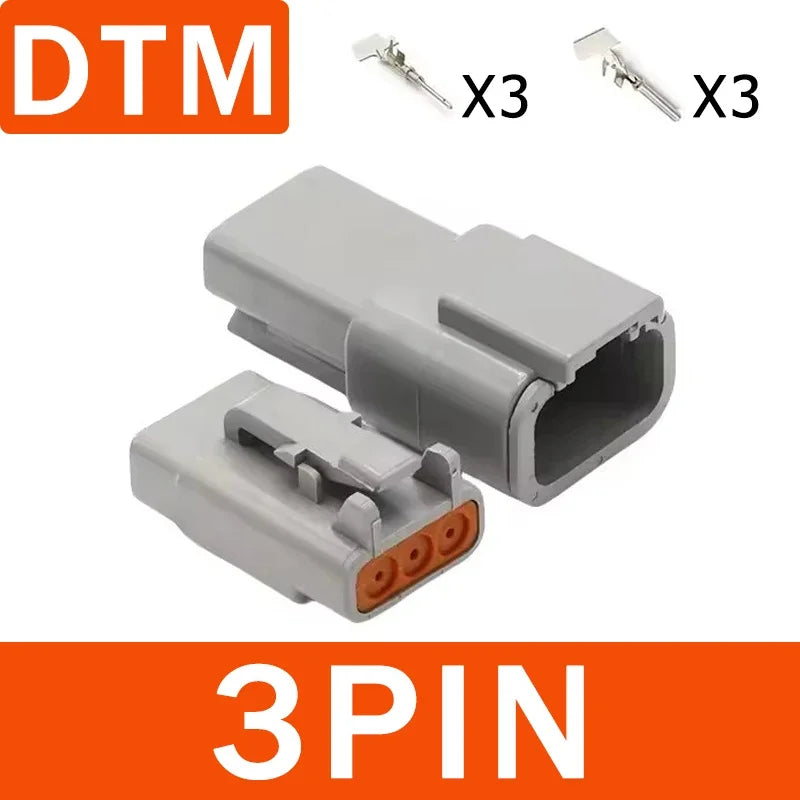 Deutsch DT/DTM/DTP/DTF Series Waterproof Connector 2-12Pin | Flange Mount for Automotive & Industrial Wiring Harness