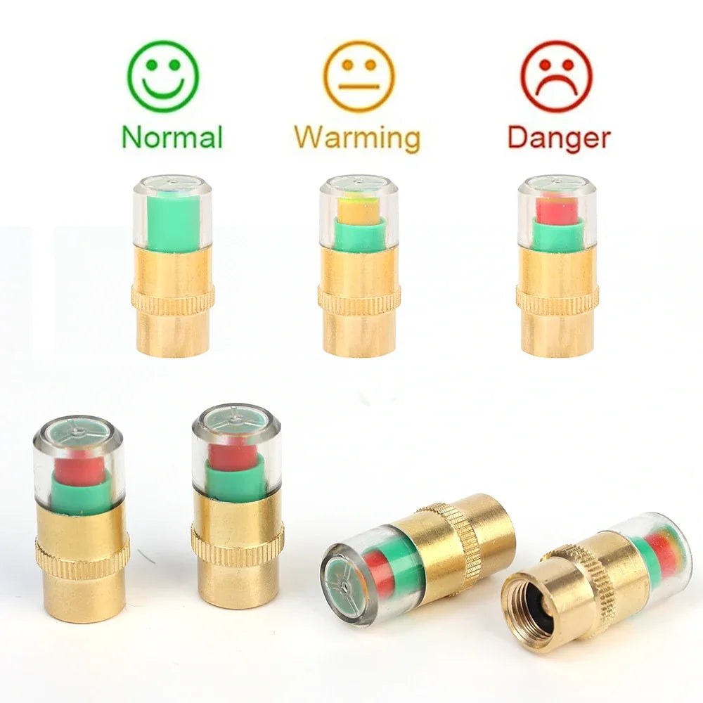 1-8pcs Motorcycle Car Tire Pressure Monitor Valve Cap Sensor Indicator Auto Tire Pressure Inspection Tools Tire Valve Detection