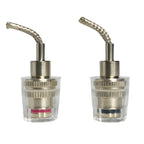 4/10/20PCS Clear Speaker Binding Posts with Banana Plug Sockets, Gold-Plated Copper Terminals for Amplifier, HiFi,Audio Speakers