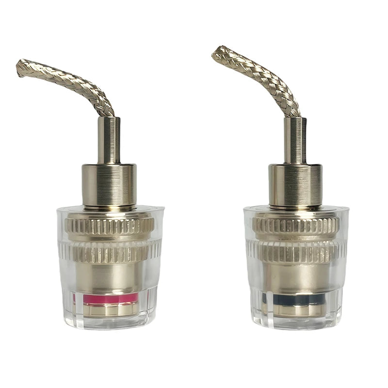 4/10/20PCS Clear Speaker Binding Posts with Banana Plug Sockets, Gold-Plated Copper Terminals for Amplifier, HiFi,Audio Speakers