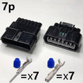 Automotive waterproof connector, two-hole wiring harness connector, 4p turn signal sensor plug, 6-core headlight LED driver plug