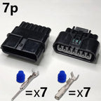 Automotive waterproof connector, two-hole wiring harness connector, 4p turn signal sensor plug, 6-core headlight LED driver plug