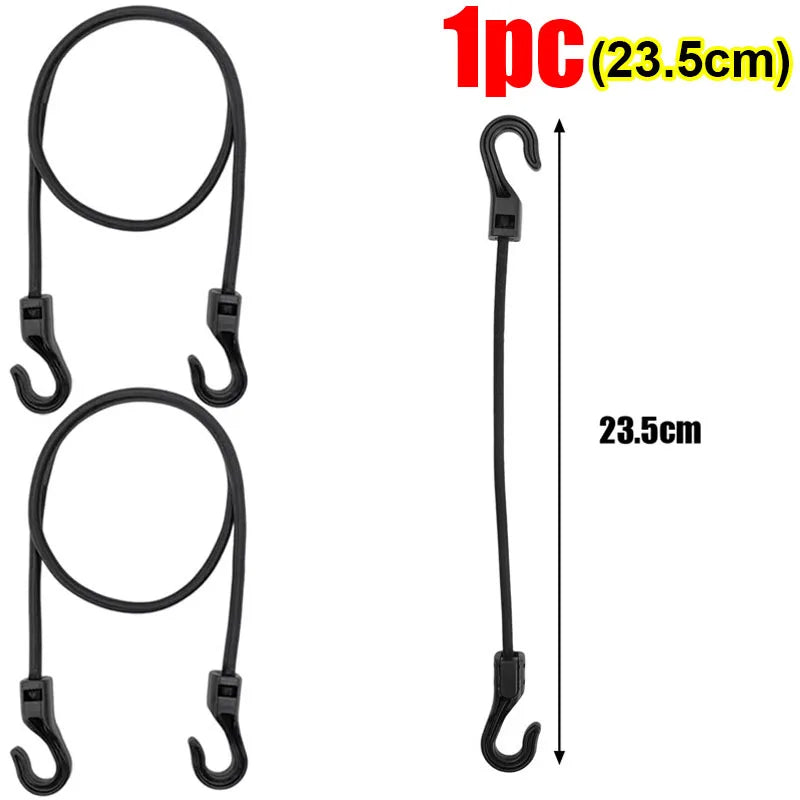Heavy Duty Bungee Cords with Hooks Elastic Tie Down Straps for Car Roof Rack Motorcycle Luggage Cargo Net Camping Tent Rope