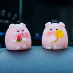 Car Mini Pig Ornaments Auto Center Console DIY Decoration Pendant Cartoon Resin Piglet Home Figurines Miniatures Desktop Decor