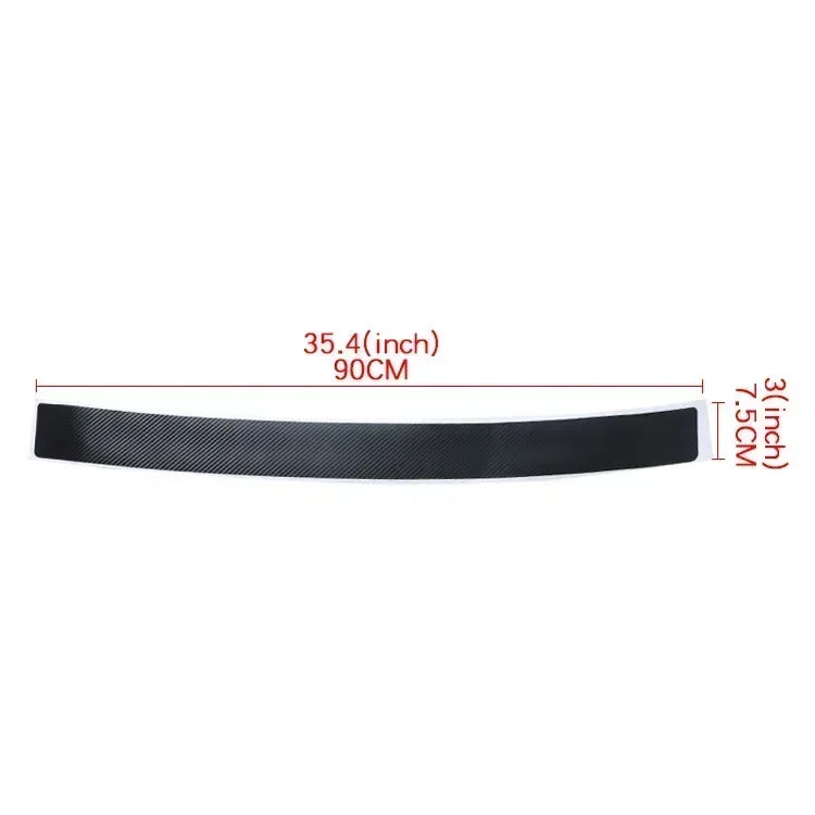 90cm Car Rear Trunk Guard Plate Sticker 3D Carbon Fiber Film Rear Bumper Trim Anti-Kicked Scratch Protection Sticker Strip Amagi