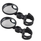 Bicycle Round Auxiliary Mirrors 360 Degree Adjustable Wide Angle Rearview Mirror Handlebar Mount Bike Convex Mirror S/L Amagi