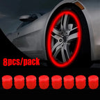 Luminous Valve Caps Car Tire Fluorescent Tyre Valve Stem Decor Luminous Cap Night Glowing Wheel Hub Nozzle Valve Caps