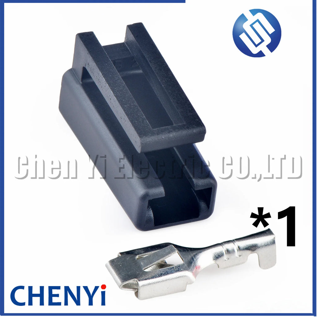 1 Pin 6.3mm Series Female Connector With Pin Wire Harness Plug DJ7018C-6.3-21