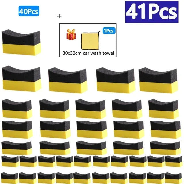 Car Wash Microfiber Towel Cleaning Sponge Brush Set for Wheel Wipe Water Suction Sponge Pad Polishing Tyre Brushes Tools Amagi