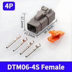 Deutsch DTM Series Sealed Connector Kit (DTM06 & DTM04) 1-10 Boxes - Automotive Waterproof Plug with Terminals & Pins for Truck