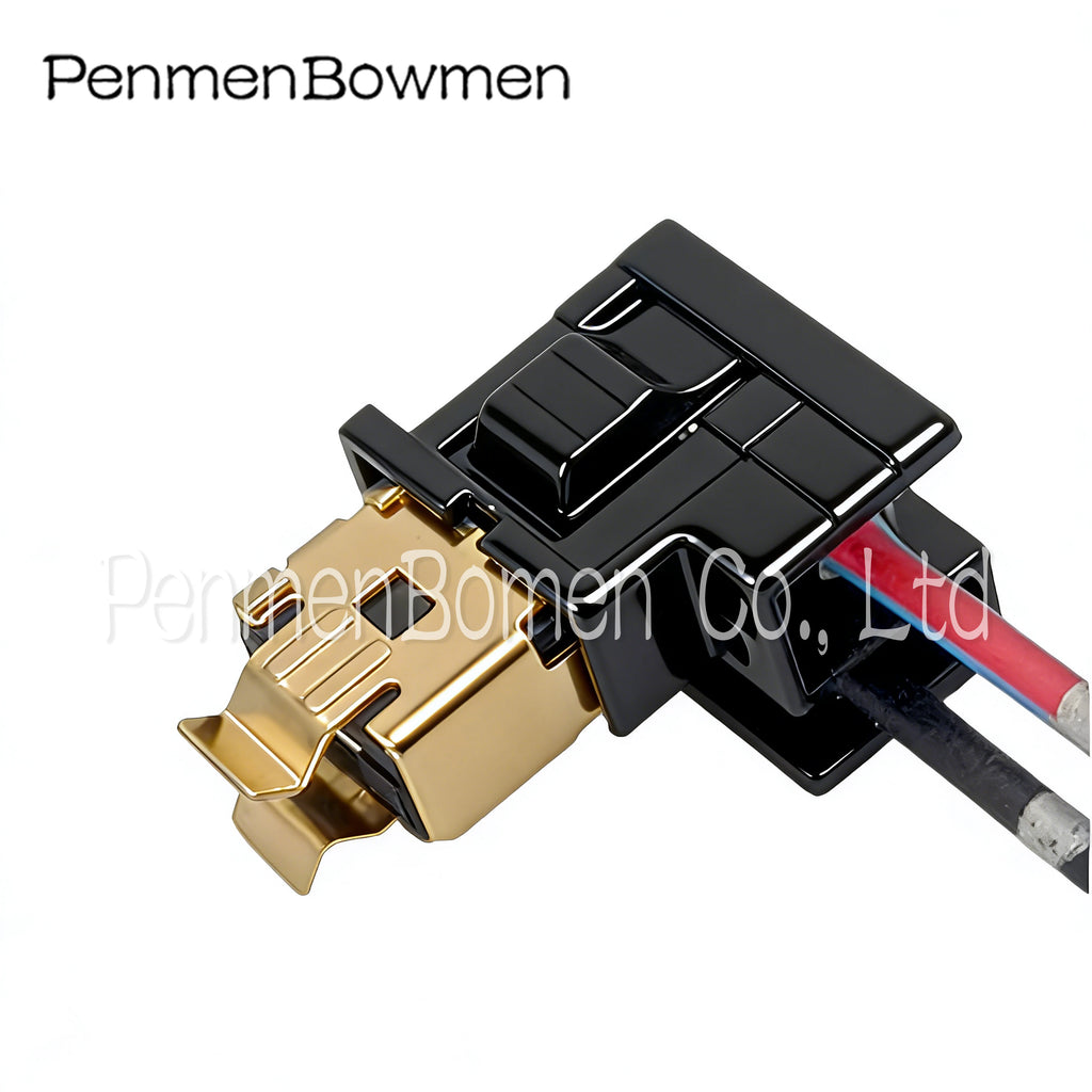 1 Set 2 Pin High Temp Resistant Pure Copper Wiring Harness Electrical Connectors Large Bulb Fog Light Plug for Car Modification