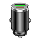 For Iphone/Samsung/Huawei/Xiaomi 100/200W USB Aluminum Alloy Mini Car Charger Adapter Double Ports Fast Cigarette Lighter Amagi
