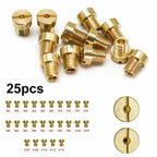 25pcs Carburetor Main Jet 55-115 M6 For Dellorto & For Mikuni 6mm Thread Carburetors Injector Nozzle Main Jet Set