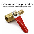 Brass Barbed Ball Valve with Female Thread,Hose Barb 6–12mm to 1/8 1/4 1/2 Inch Pipe Connector for Water Air Gas Plumbing System