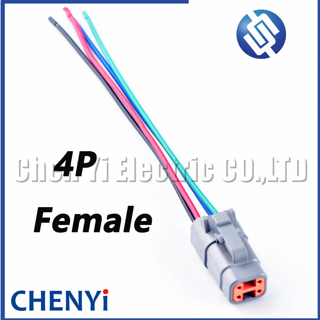 4 DTM06-4S DTM04-4P Automotive waterproof connector Sealed Wire Harness Plug with 15cm wires For Deutsch DTM series