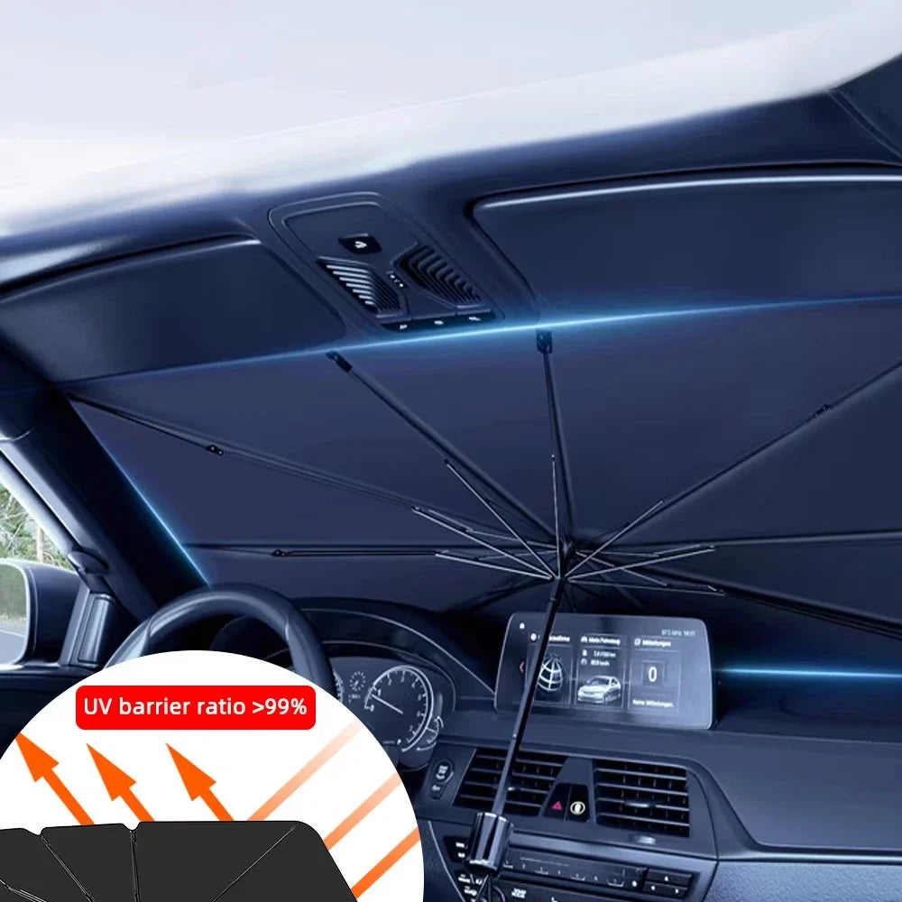 Foldable Car Windshield Sun Shield UV Protection Heat Blocking Sunshade For Front Window Heat Blocking Vehicle Umbrella Amagi