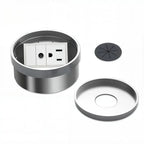 Embedded Hidden Ground Plug Flush Design Stainless Steel Compressive Anti-Rust Anti-Corrosion Home Office Indoor Socket Outlet