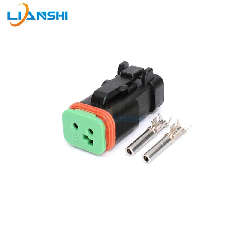 Dechi type connector DT06-2S/DT04-2P waterproof connector, 2p LED spotlight plug wiring harness