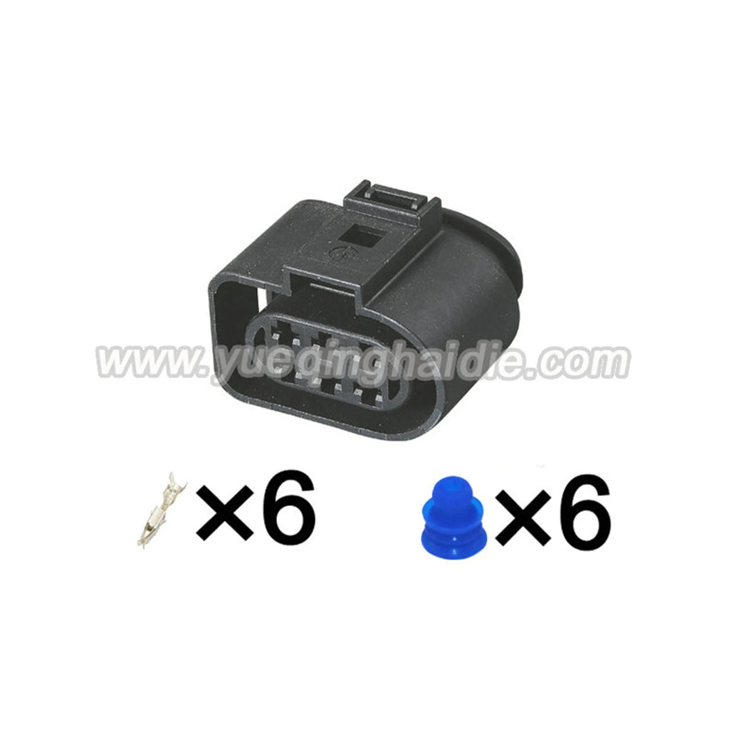 6-Pin Connector Waterproof 3.5mm Male Female Connector Auto Wiring Harness Cable Socket for VW Audi 1J0973833 1J0973733/936142-1