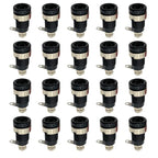 20PCS 4mm Banana Socket 32A Panel Mount Female Connectors, Insulated Safety Binding Post Jacks, 5 Colors for DIY Projects