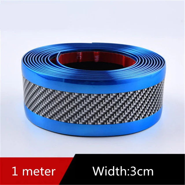 Car Stickers Anti Scratch Door Sill Protector Rubber Strip Carbon Fiber Threshold Protection Bumper Film Styling  Accessories