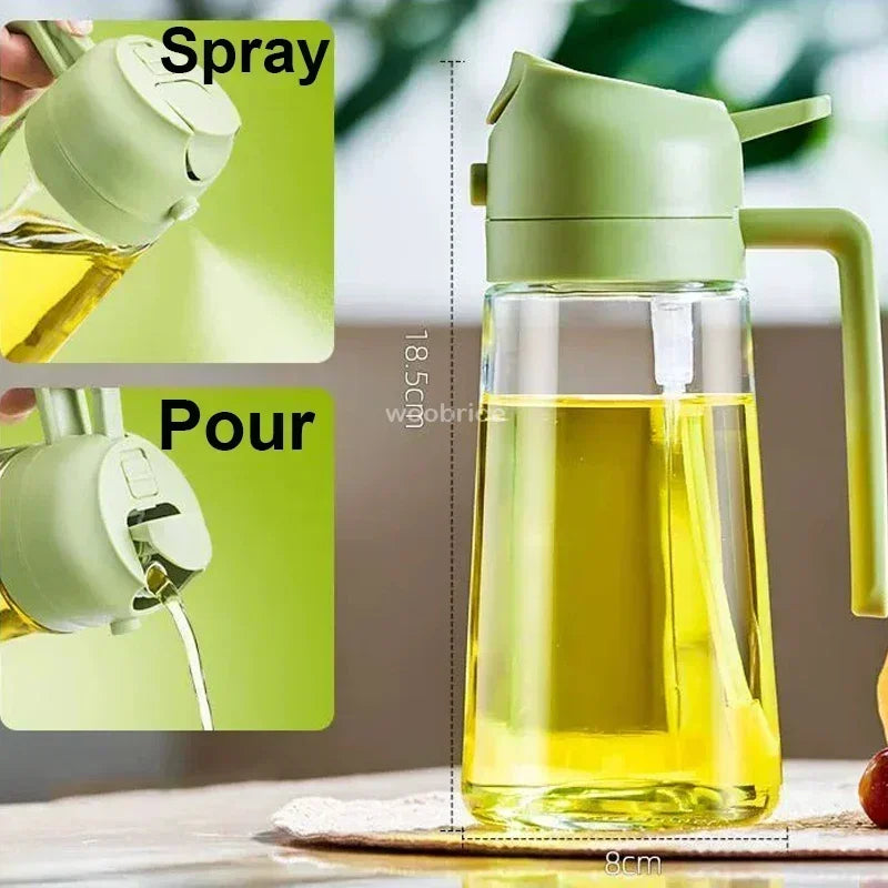 Glass Oil Spray Can Can Spray Dual-use Kitchen Utensils Glass Oil Bottle Press Type Spray Kitchen Tools Outdoor Barbecue Amagi